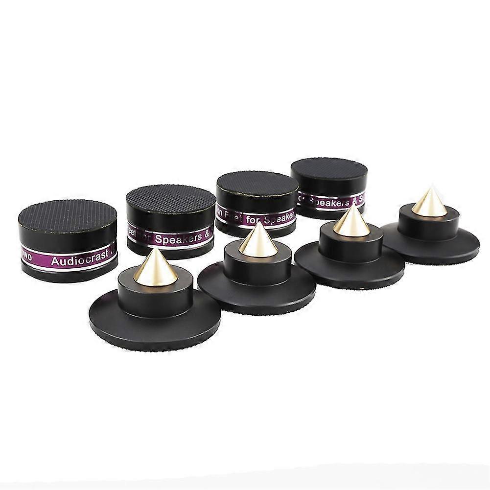 4pcs If03s/if03b Aluminium Shockproof Spike+pad Isolation Stand Hifi Amplifiers (black)