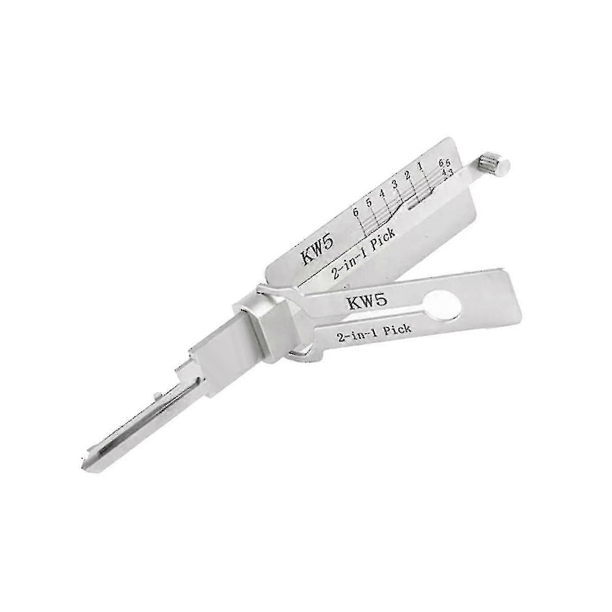 Serrurier Lishi 2 En 1 Outils Kw5 Pour Porte Serrure Civile Ouvre-Serrure Outil À Main Serrurier Professionnel Main T-hao