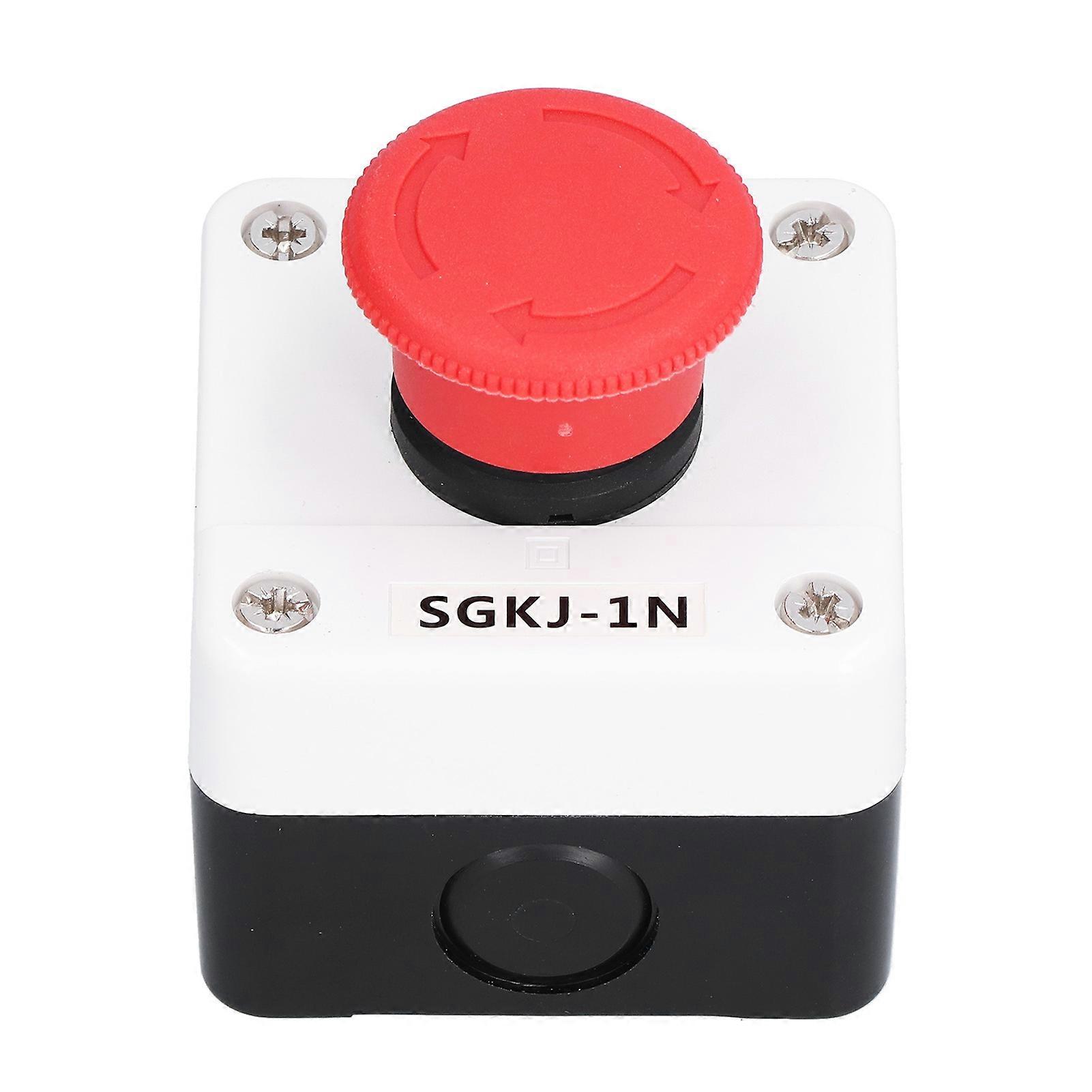 SGKJ?1N Emergency Stop Push Button Switch Station Waterproof Mushroom Push Button Switch for Automatic Control Circuits