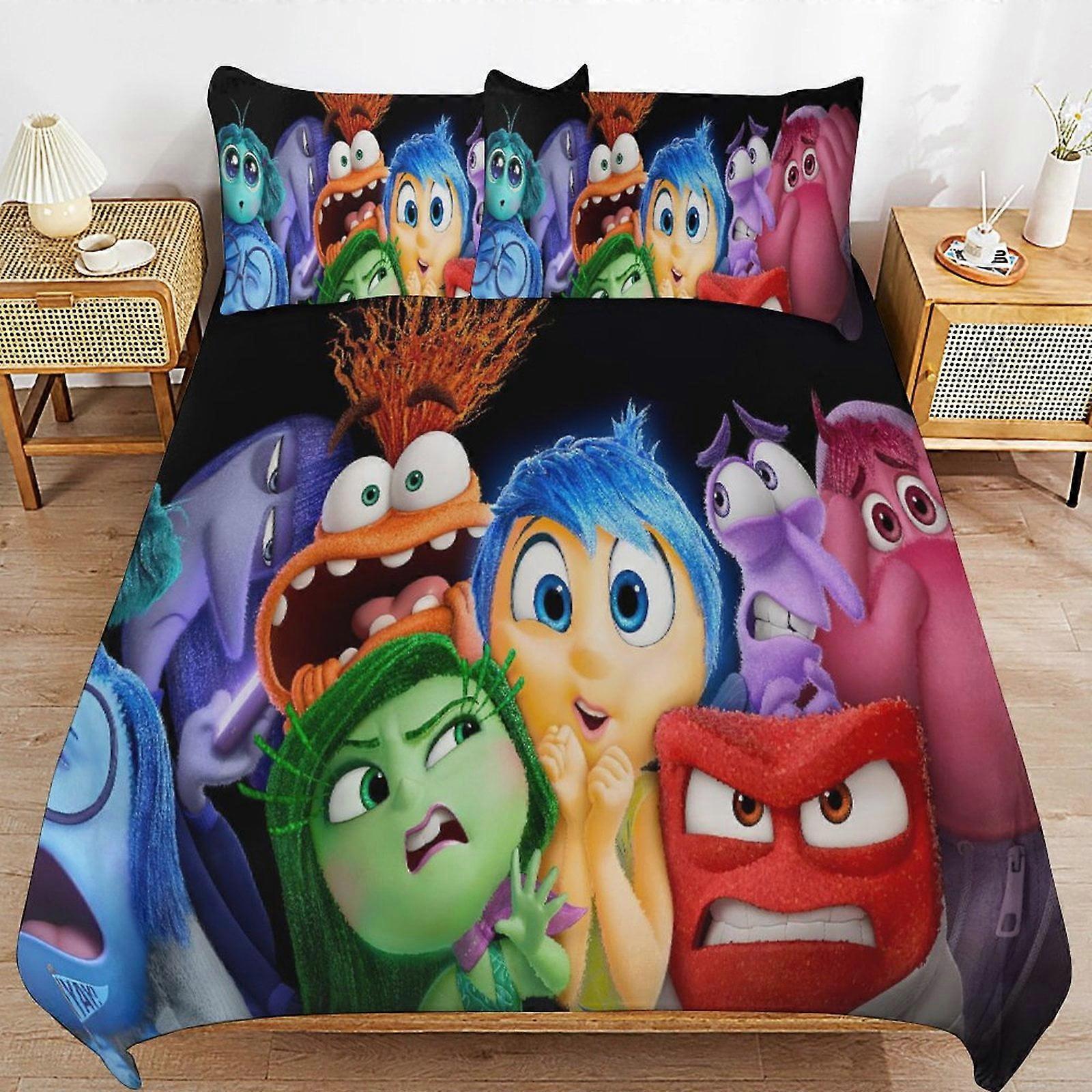 v4413  Bed Sheets Bedding Inside-Out 3 PCS Comfort Set with 2 Pillowcases,Inside-Out Bedding Set Sheet Set for Kids Adults,All Season Lightweight Bedd