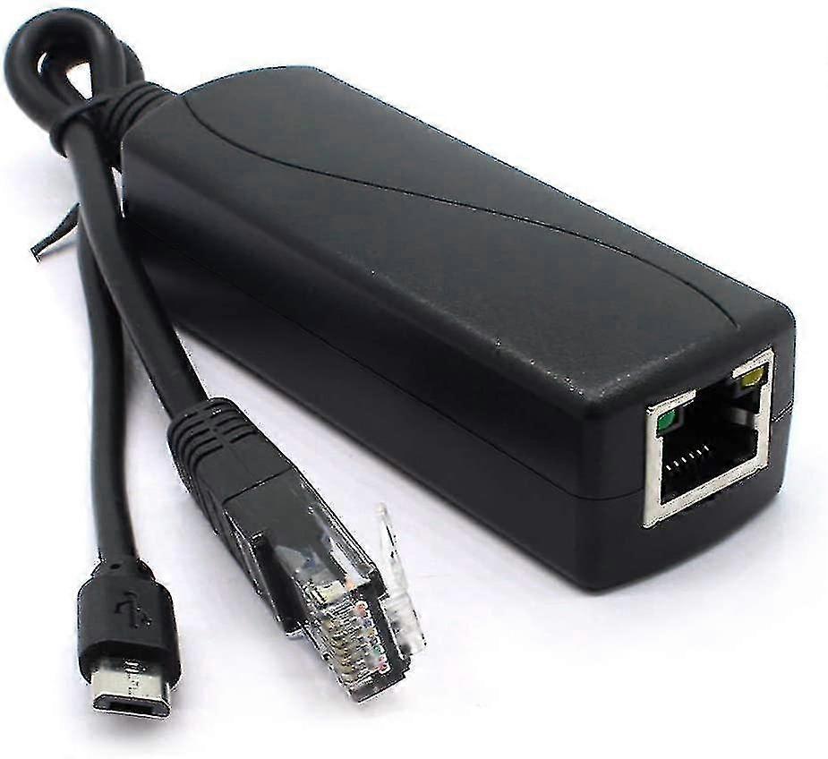 Pack de 2 répartiteurs Gigabit Poe, adaptateur Ethernet Micro USB 48V à 5V 2.4A, fonctionne avec Raspberry Pi 3b +, IP