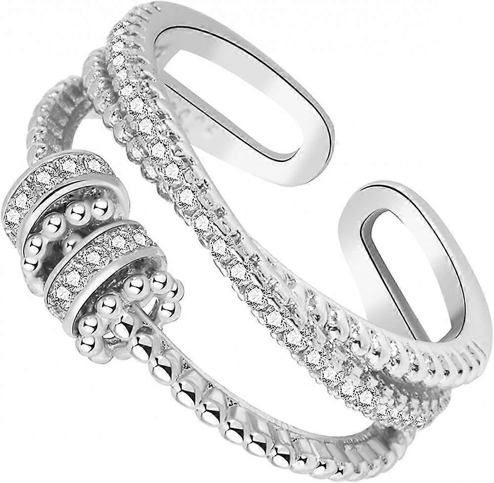 For My Daughter Fidget Ring Anti Anxiety Ring With Beads Spinner For Girls Gift
