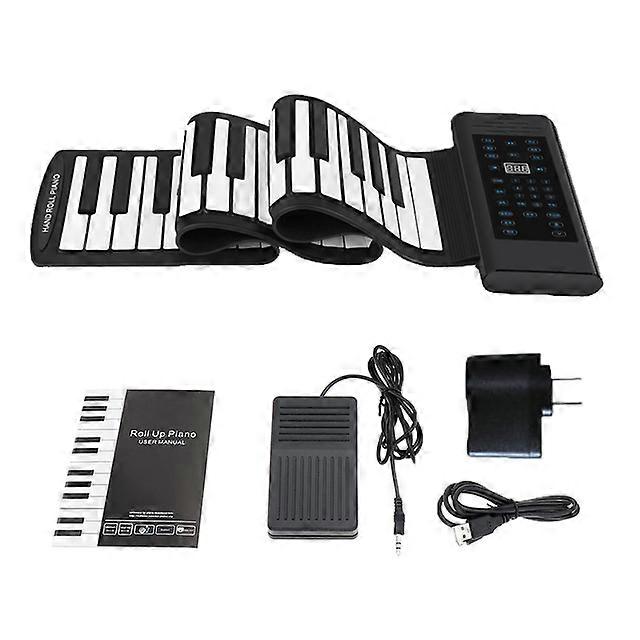 88 Key Electronic Piano MIDI & USB Charge Portable Flexible ABS Soft Silicone Keyboard Digital Piano with Horn and Sustain Pedal