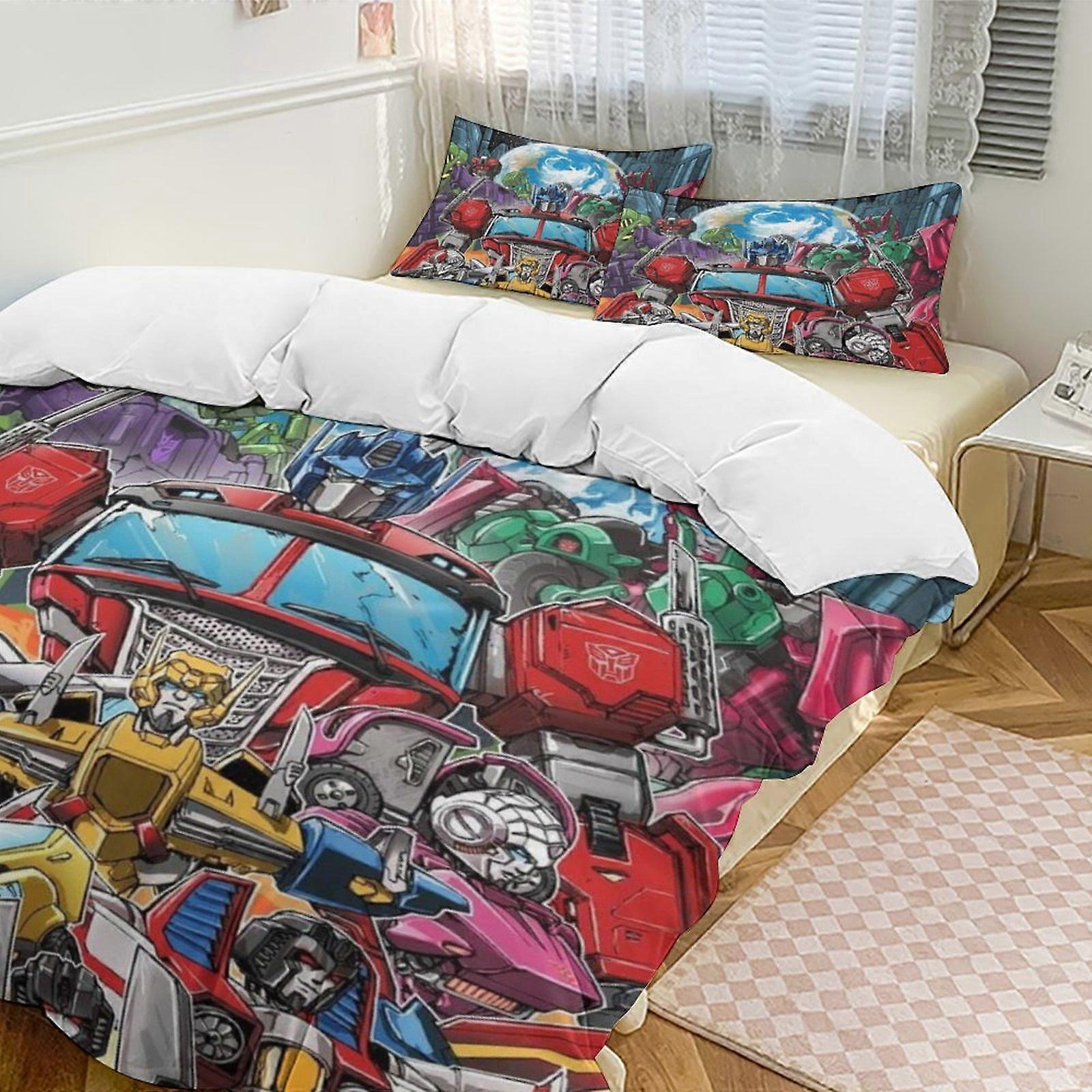 a3039 Lençóis Transformadores Conjunto de Cama Capa de Edredão Decoração Tema Dos Desenhos Animados Lençóis de Quarto Infantil iip3039