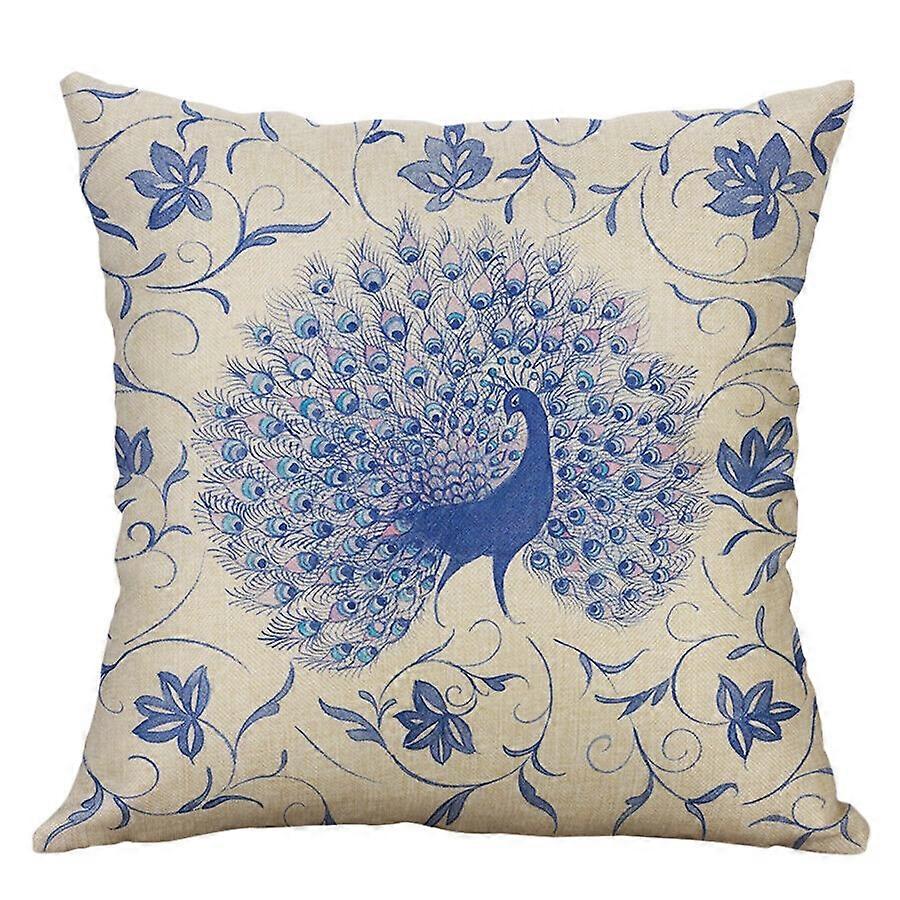 Phoenix Print Bomull Lin Putetrekk Putetrekk Sofa Hjemmeinnredning Design 772