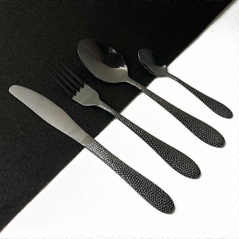 Ensemble de couverts en acier inoxydable Cuillère Fourchette Couteau Vaisselle Ustensiles de dîner complets