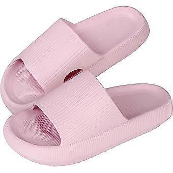 Pillow Slides Women Men Non-Slip Quick Dry Shower Sliders Thick Sole Platform Slippers Bathroom Poolside Sandals Super Soft Massage House Slippers for