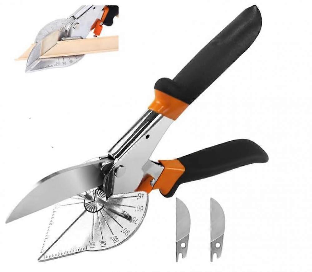 Miter Shears, 45-135 Angle Miter Shears, Multi-Functional Trunking Scissors, Joint Shears for Cutting Softwood, Plastic, PVC and More, Including 2
