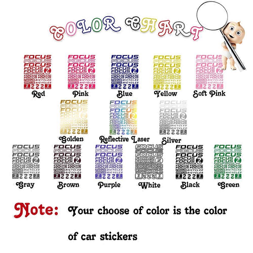 Multifix Focus Bike Decals Set – Vinyl Mountain Bike Frame Stickers – 6 Pieces – For Re-spray & Restore Projects