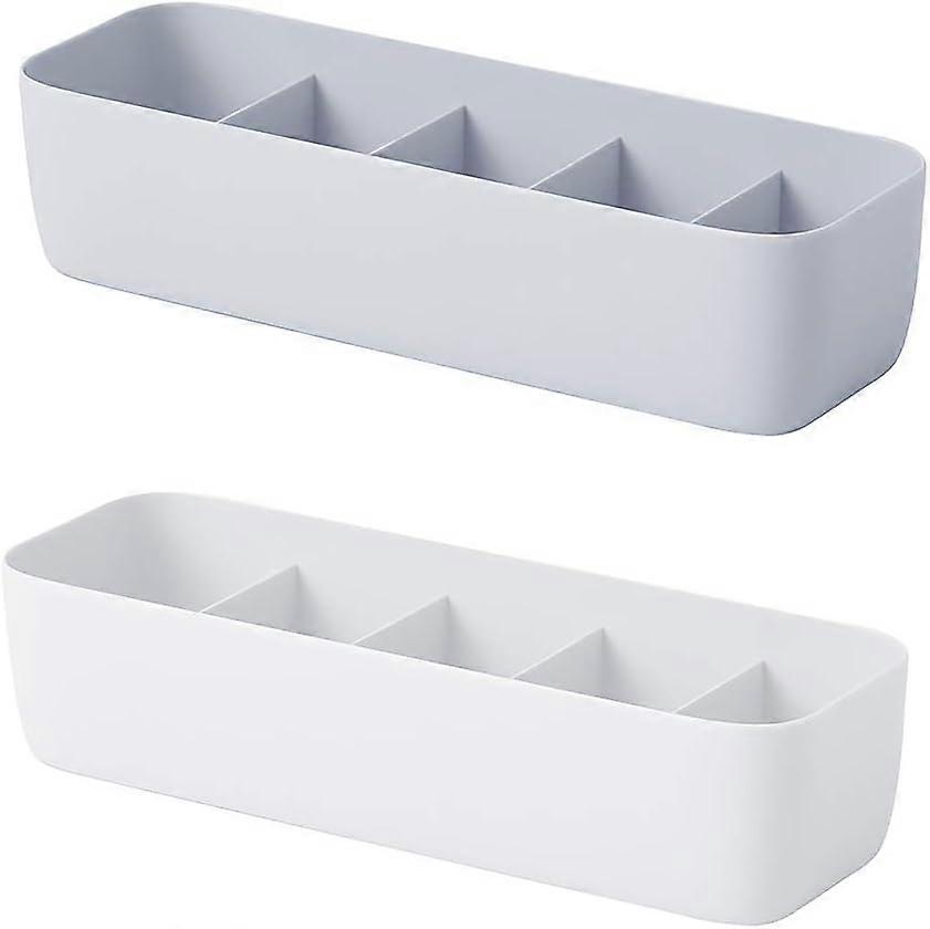 Drawer Organizer for Underwear - Plastic Stackable Organizers for Bra, Sock, Tie, Scarf