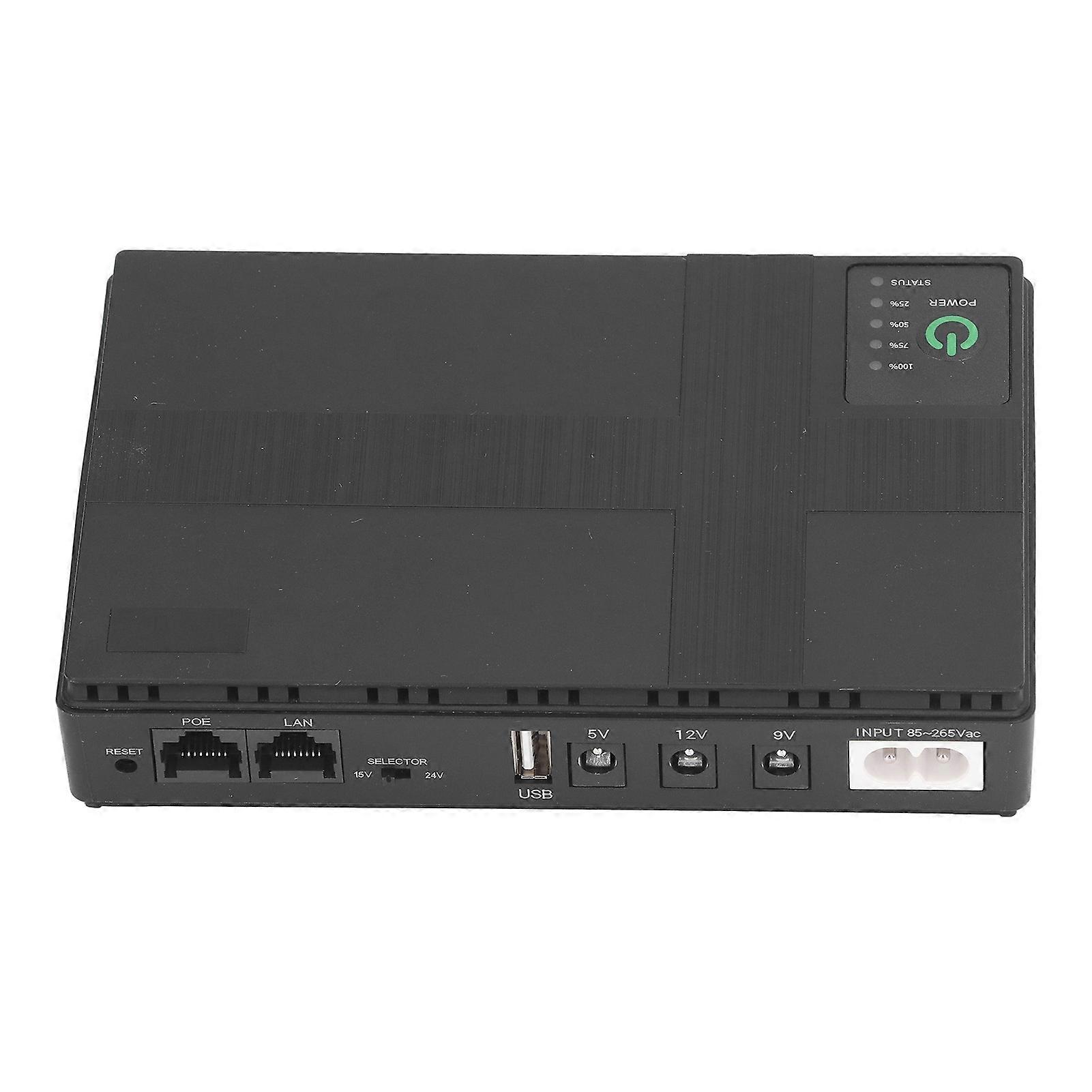 Mini UPS Battery Backup 10400mAh Large Capacity Uninterruptible Power Supply for Camera Router 85 to 265V US Plug