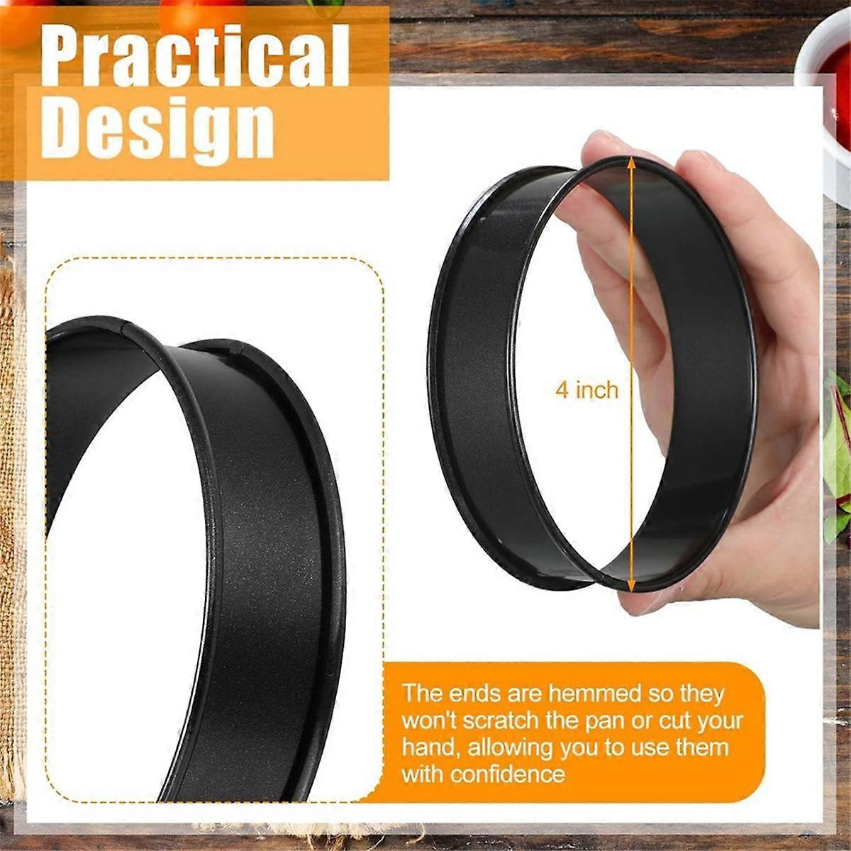 16 Pcs Crumpet Rings Nonstick 4 Inch Stainless Steel English Muffin ...