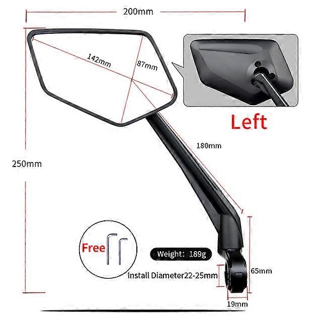 EasyDo Rear View Mirror for Bicycle Handlebar Bike Cycling Wide Range Back Sight Reflector Adjustable Scooter E Bike Mirror