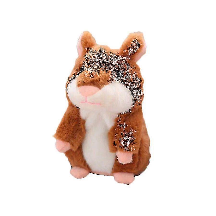 YYH-6 Kids Plush Hamster Toys Repeats Talking Interactive DollsBrown