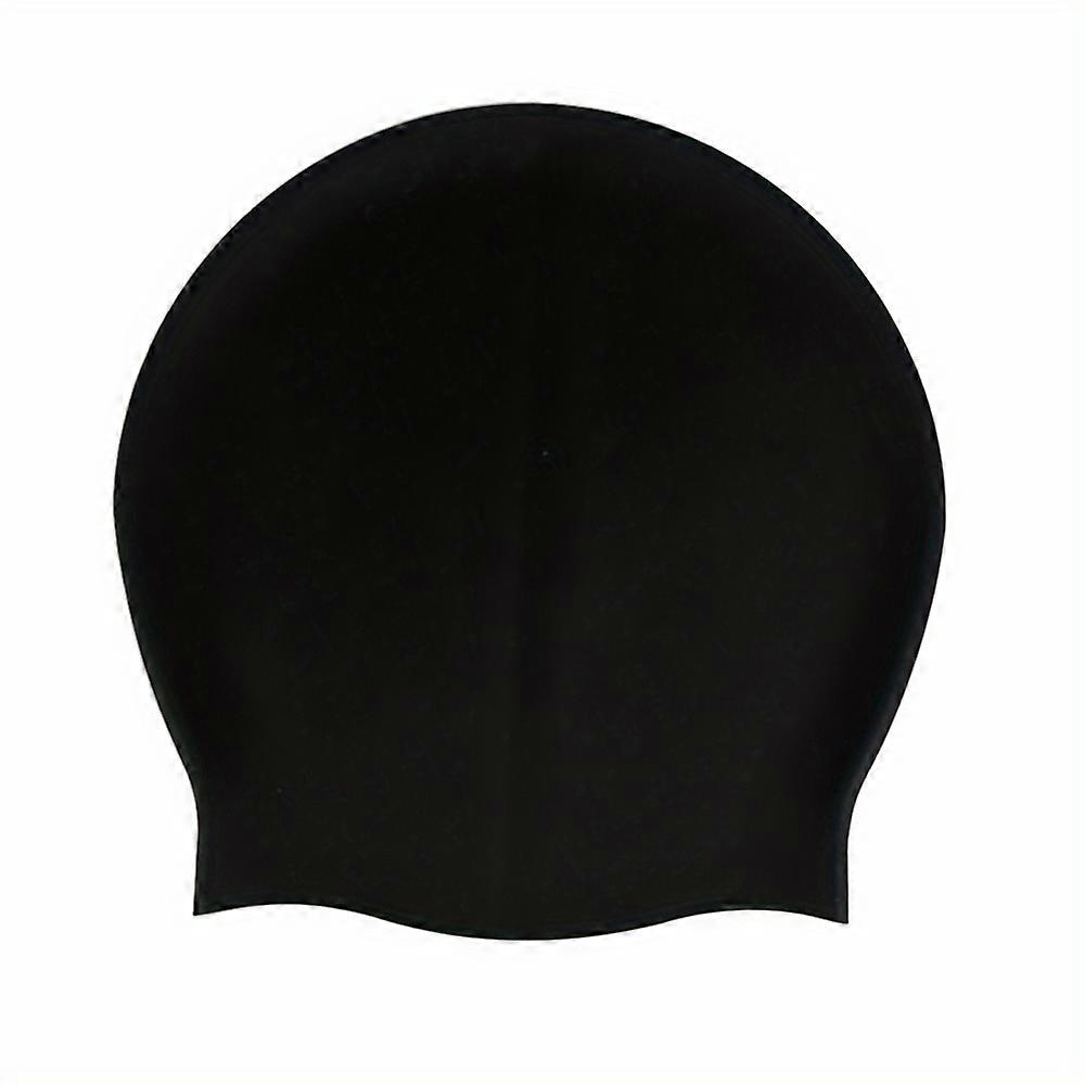 Waterproof Swimming Cap for Long Curly Thick Hair & Braids - Oversized with Elastic Ear Protection & Silicone Design