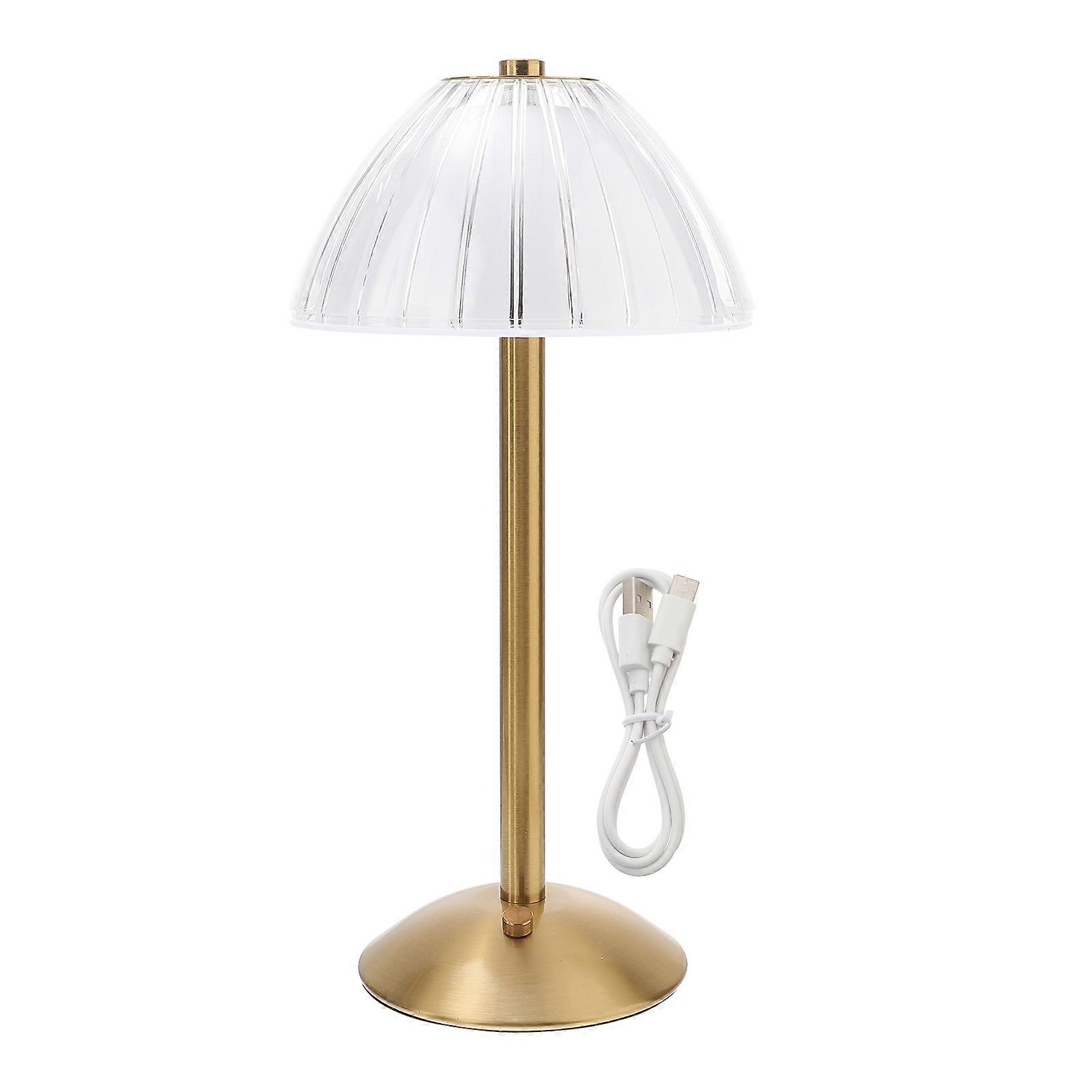 Vintage Bedside Lamp Mushroom Table Lamp with Touch Sensor Rechargeable LED Lamp