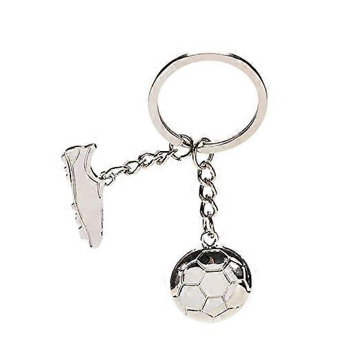 Football Soccer Boot Ball Metal Keyring Key Fob