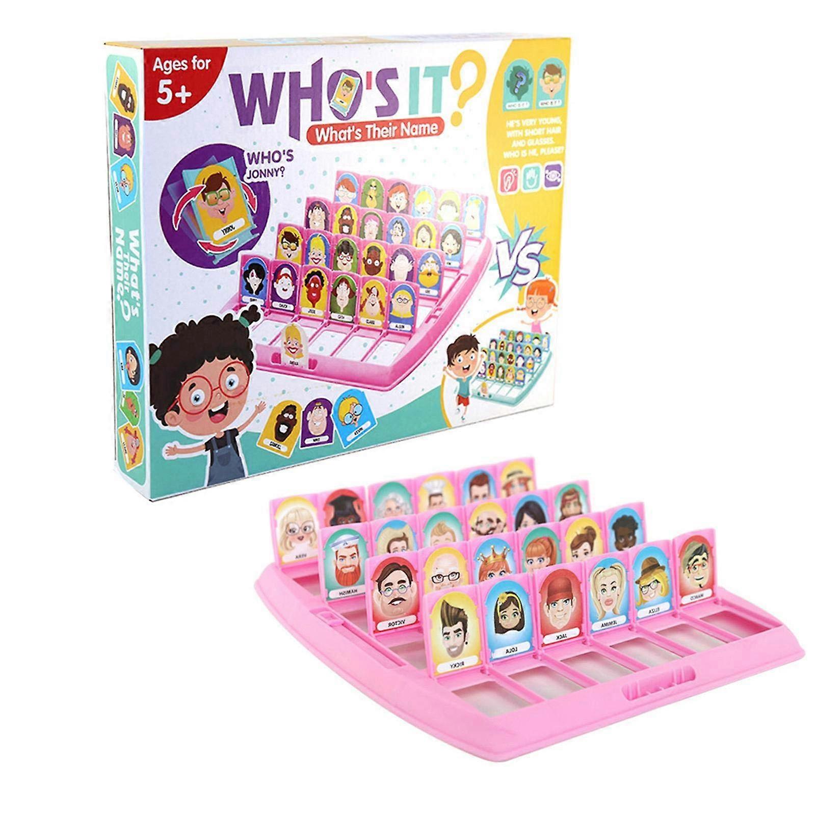 Who is It? Fun board game for the family Classic interactive table for children 6 years and older for 2 players