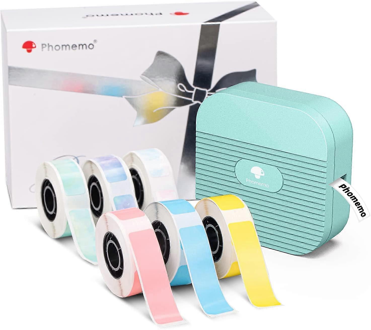 Label Makers with Tape Q31 Mini Label Maker Portabel Bluetooth Label Printer with 6 Tapes USB Rechargeable Labeler