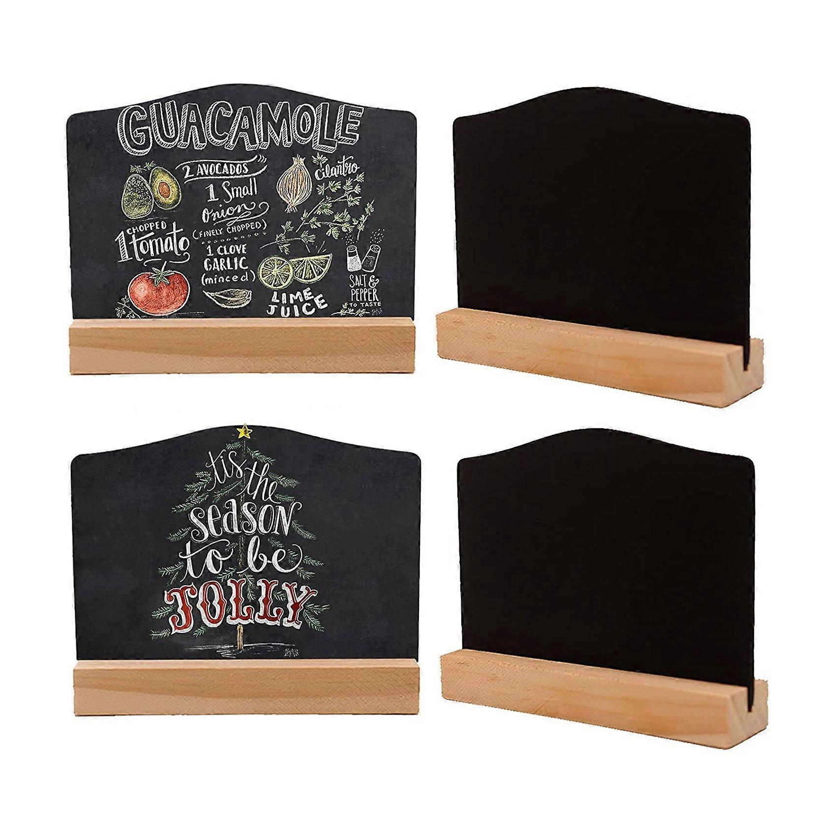 4 PCS Mini Chalkboard Semne pentru cretă, etichete alimentare Mesaje Semne pentru Party Restaurant Nunta
