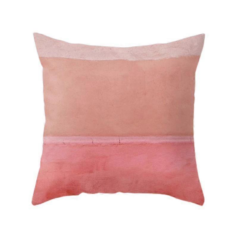 Breathable Pillow Case Machine Washable Polyester Invisible Zipper Geometric Pillow Cover for Home