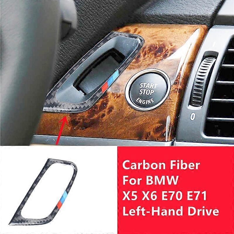 Car Interior Carbon Fiber Stickers For BMW X5 X6 E70 E71 Interior Modification Cover Trim Strips Decorative Stickers Car Styling Accessories Vehicle D