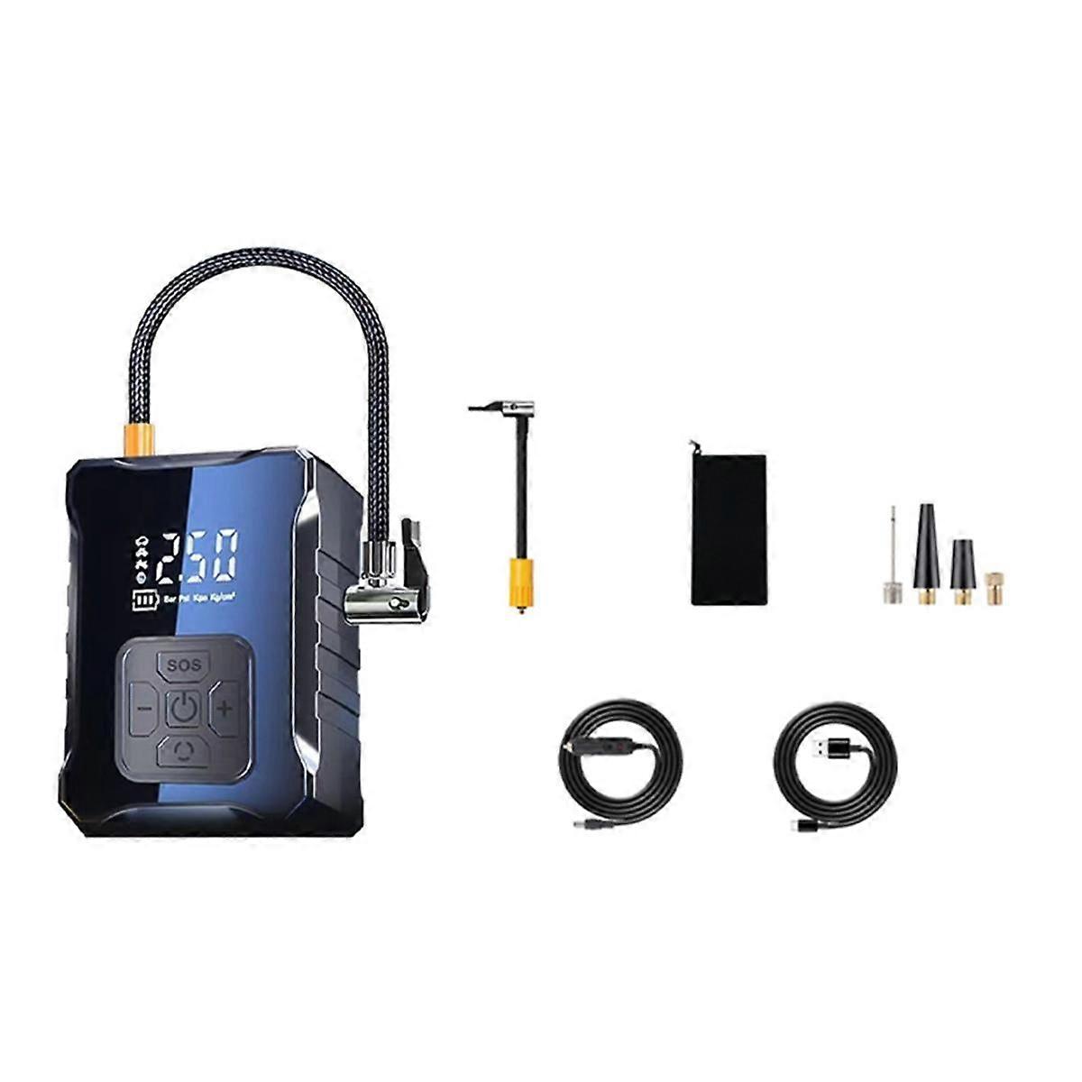Wireless Inflation Pump Portable Electric Tire Inflator Pump with LED Lighting for Motorcycle Bicycle Boat Tyre Balls