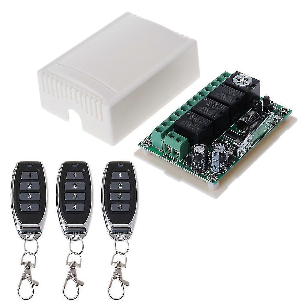 433mhz 12v 4ch Rf Wireless Remote Control Switch Receiver Module For Window Lamp