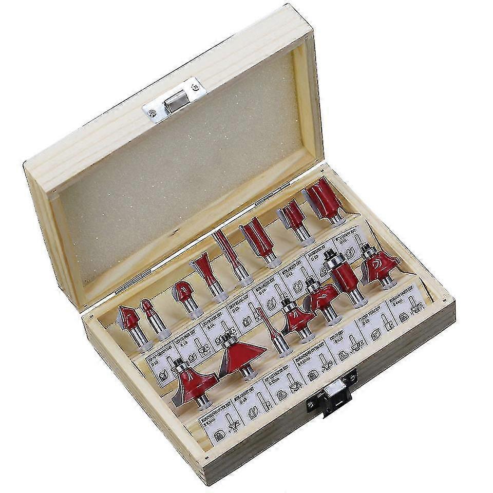 15 Pcs Router Bit Set Tungsten Carbide Router Bit With Case