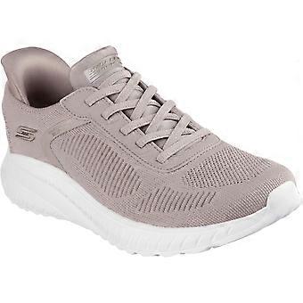 Skechers BOBS Sport Squad Chaos Textile Women's Taupe Trainers