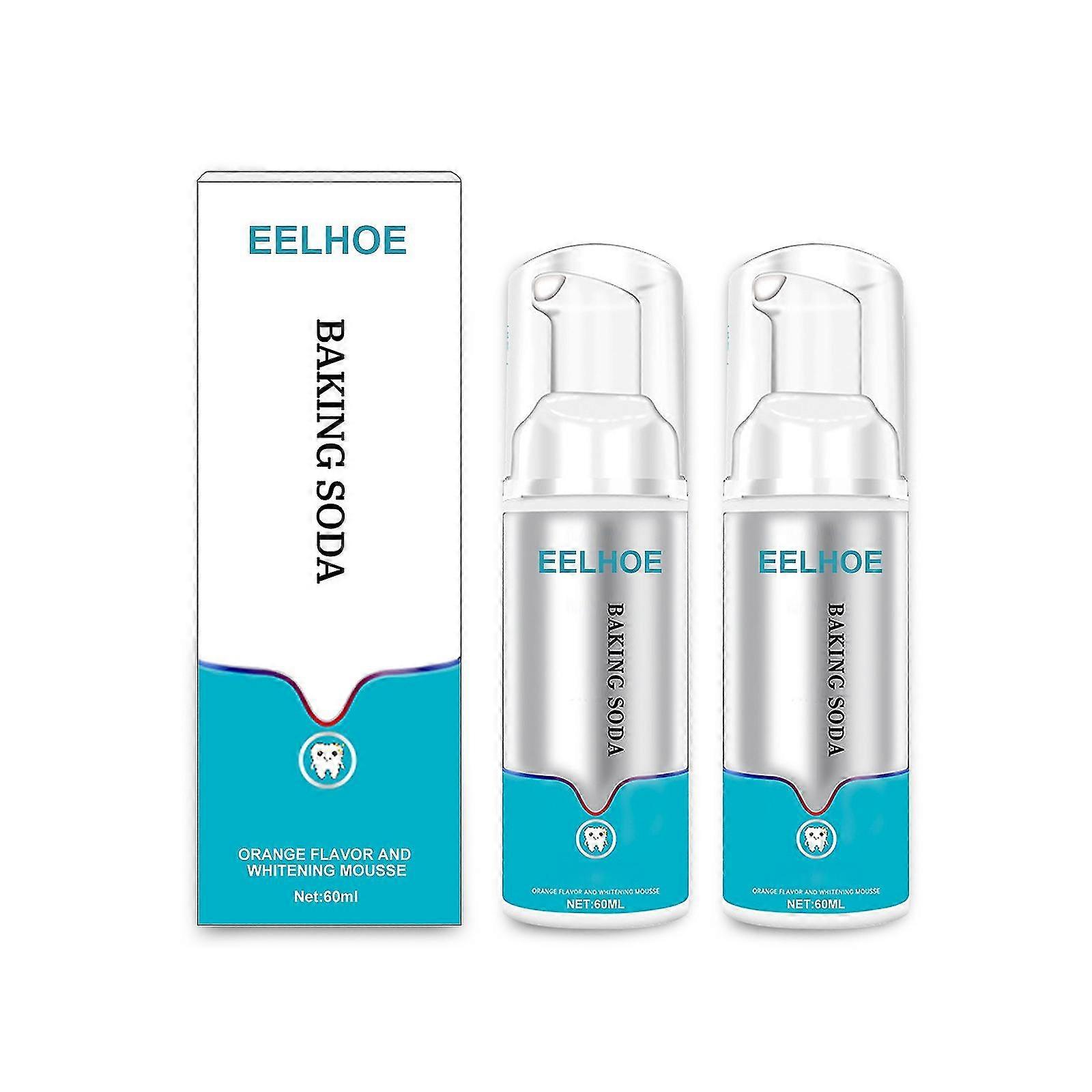 - 2pack Whitening Toothpaste Foam,teeth Whitening Toothpaste Baking Soda Toothpaste, Intensive Stain Removal Toothpaste For Teeth Cleansing Sta