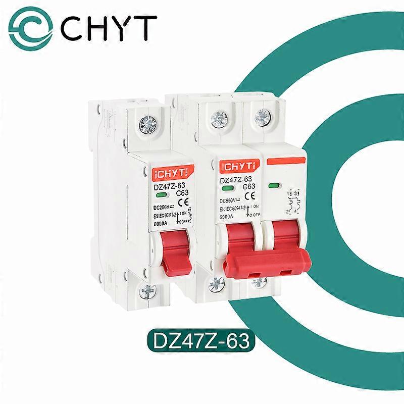 CHYT Solar Photovoltaic DC Circuit Breaker MCB PV 1P 2P 6A 10A 16A 20A 25A 32A 40A 50A 63A Circuit Protector
