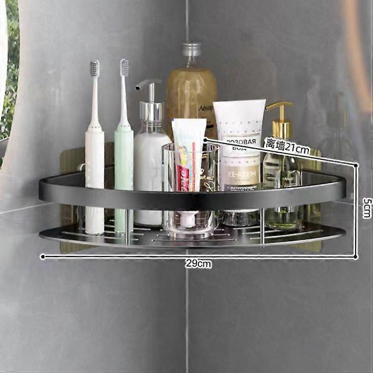 Bagno Doccia A Parete Triangolo Scaffale A Gravità Toilette A Parete Stoccaggio Nopunch Scaffali