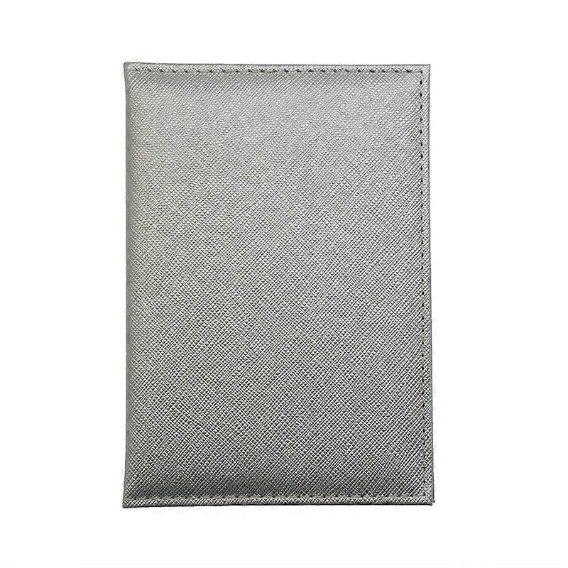 Plain PU Leather Safiano Cross Pattern Bussiness Passport Holder with ID Card holder Universal Passport Covers