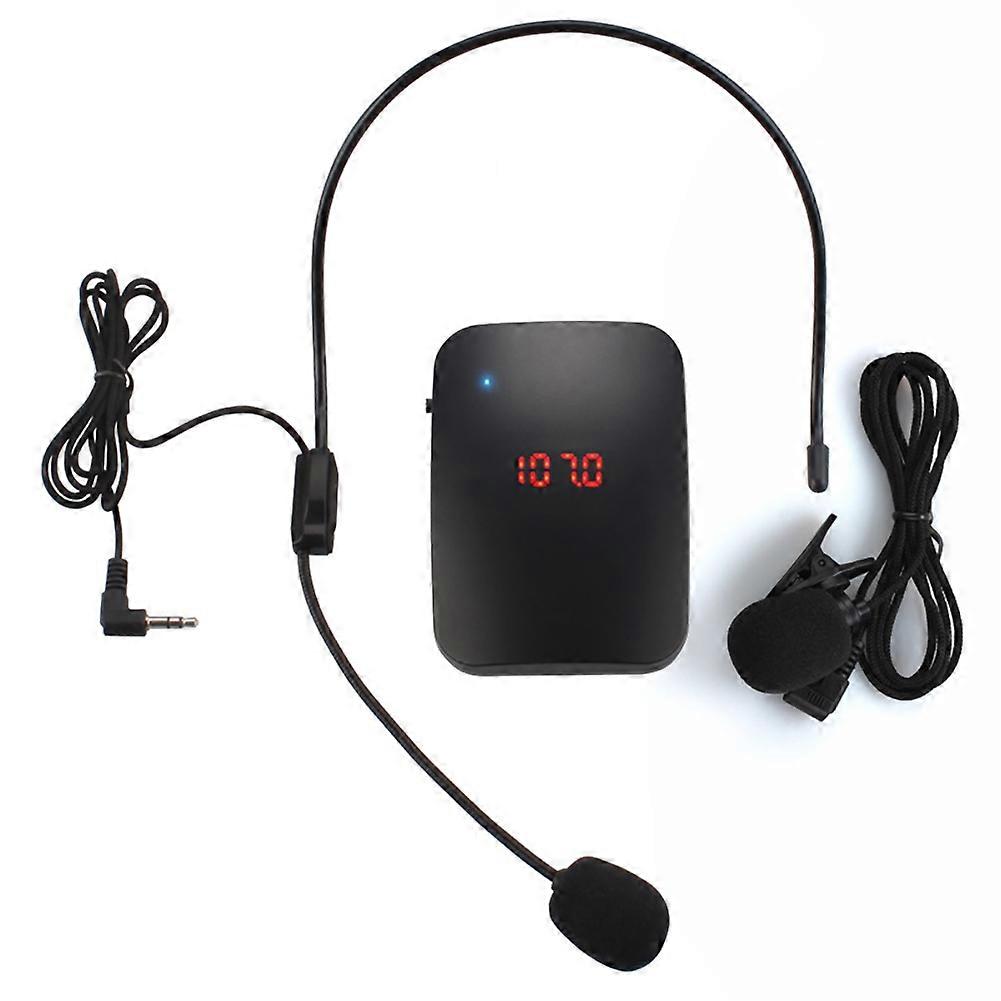 Wireless Microphone FM Radio Transmitter Headset Collar Tour Guide Clip-On MIC