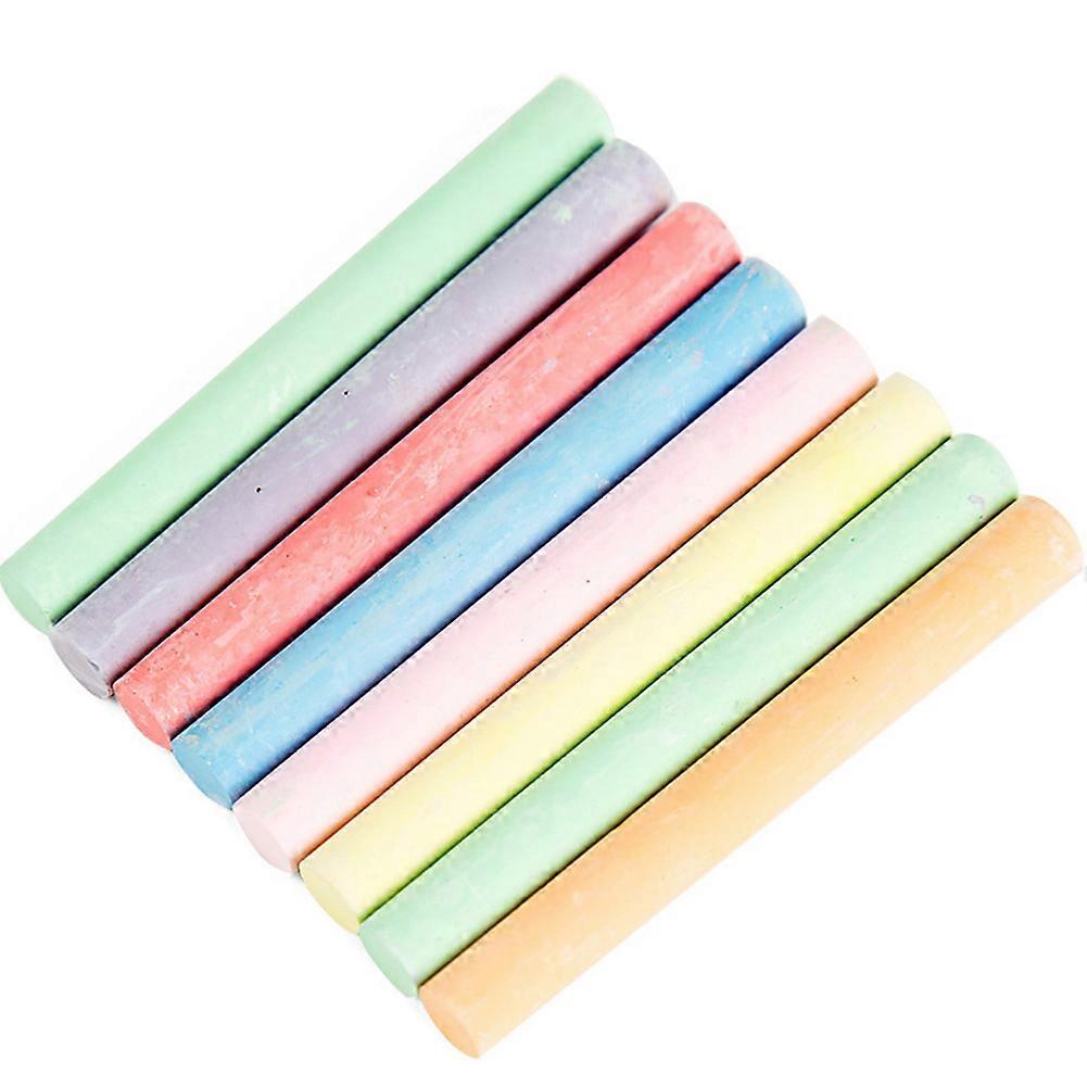 Mixed Colour White Chalk Sticks Pack Kids Playground School Art Learning in stock #06