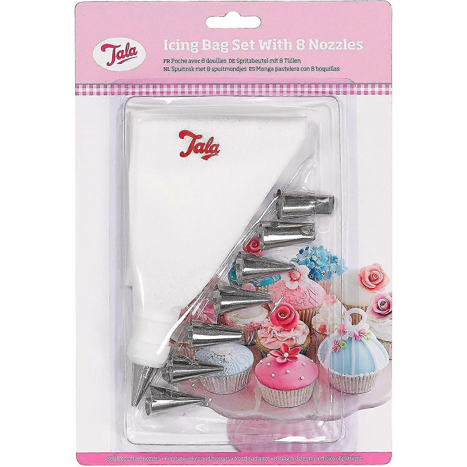 icing bag set with 8 nozzles