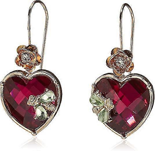 Stone Heart Drop Earrings