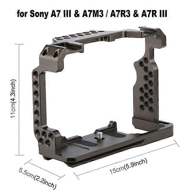 Hungry Video Camera Cage Stabilizer for Sony A7 III A7M3 / A7R3 A7R III for Cano