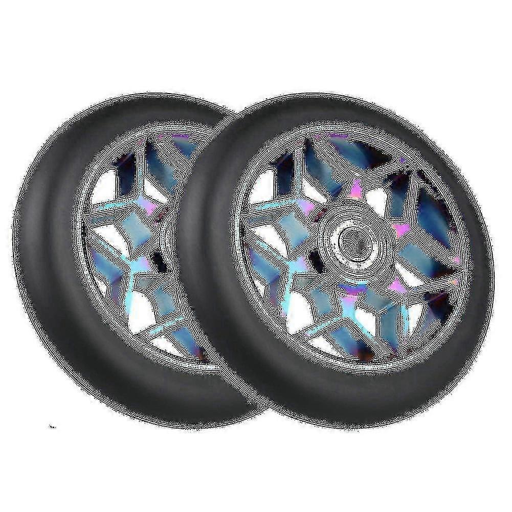 2 יח 'גלגלי קטנוע 110 מ"מ גלגלי פו פעלול עבה עם מיסבים (שחור) - JA