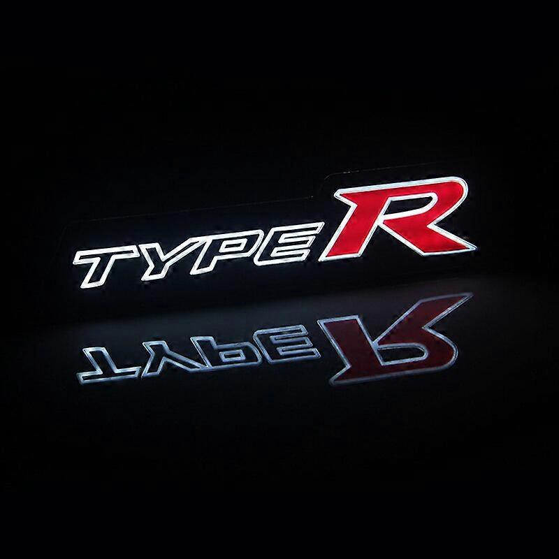 TYPE R Type-R 3D LED Logo Emblem Light Car Front Grille Badge Lamp for ...