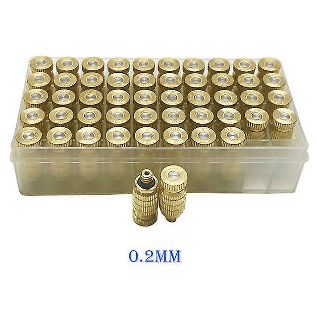 High Quality 50pcs High Pressure Brass Fog Mist Nozzle Fogging Spray Head 10/24 Male Threaded 0.1-0.8mm Orifice Fog Nozzles