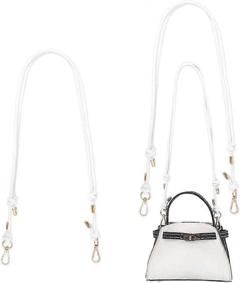 2pcs PU Leather Purse Strap Replacement 59.84 Inch Adjustable Thin Crossbody Bag Strap Round PU Leather Shoulder Bag Strap with Swivel Clasps DIY Bag