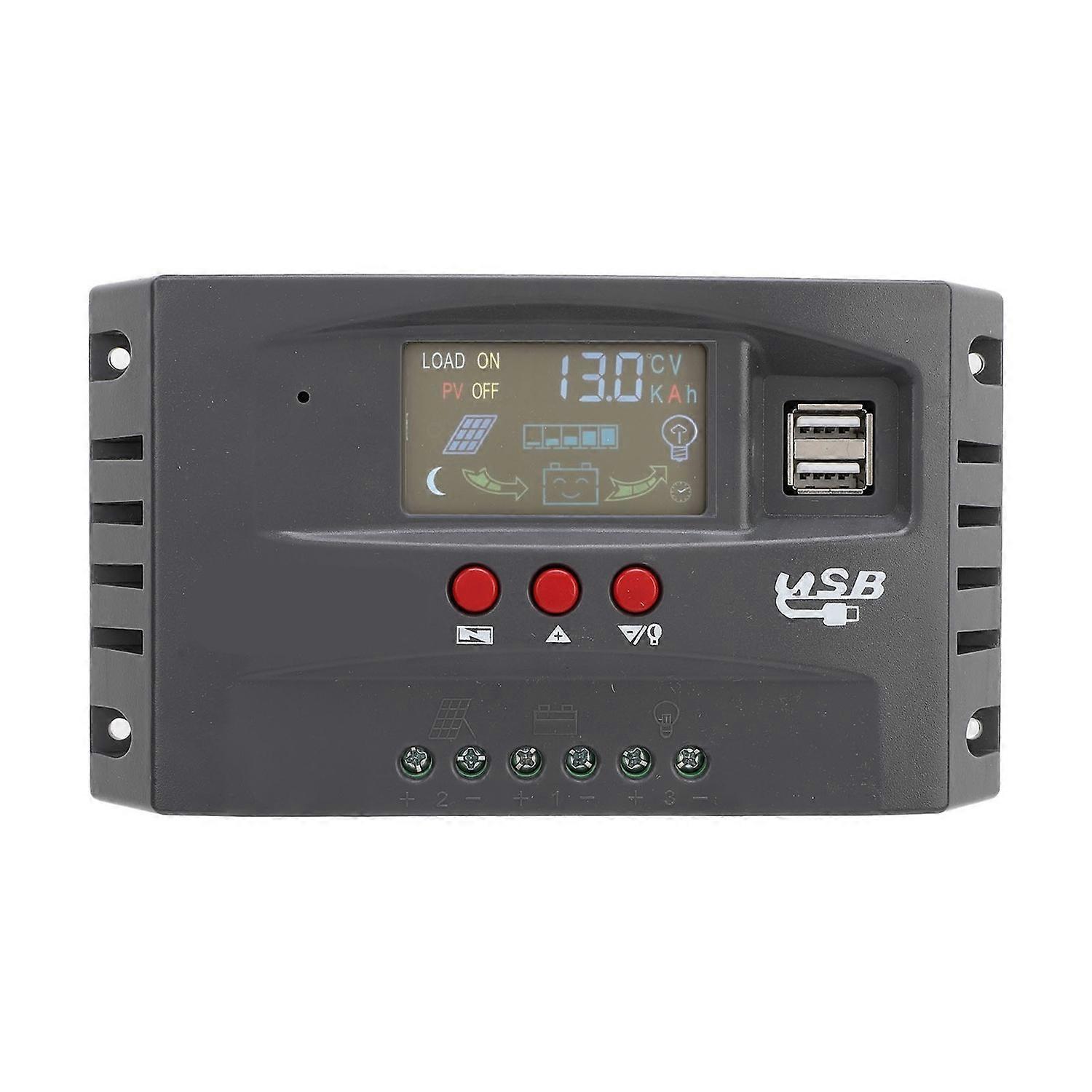MPPT Solar Charge Controller 12V 24V Adjustable Parameter Color LCD Display Solar Panel Intelligent 