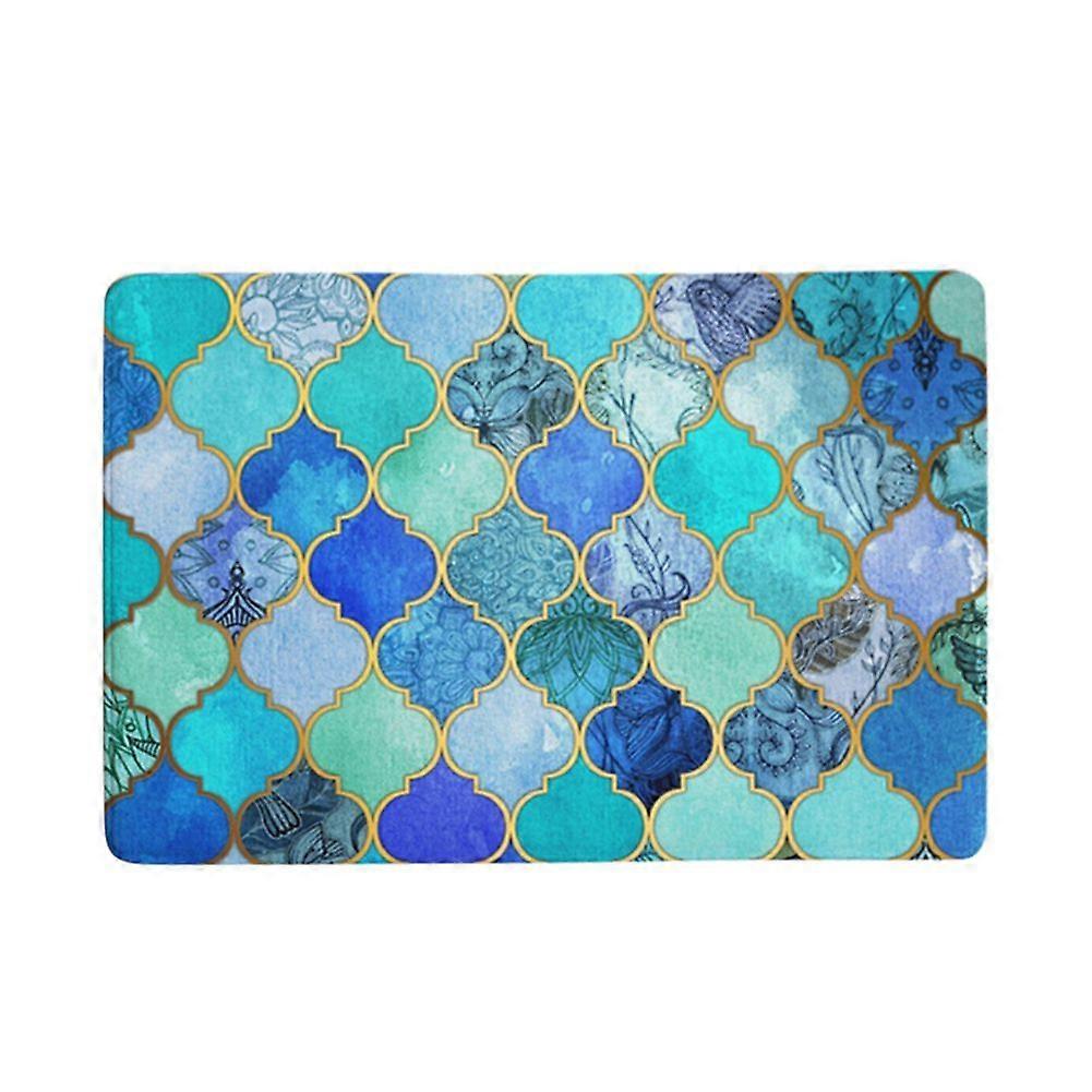 Geometry Printing Non-slip Water Absorbent Mat Pad Bathroom Kitchen (#1)