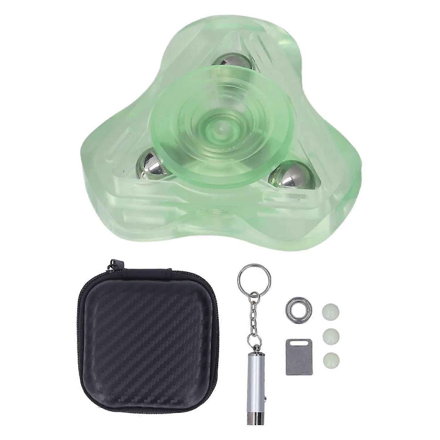 Giroscopio con la punta delle dita Glow in The Dark 3 foglie riducono l'ansia Giocattolo di decompressione rotante con viola 
