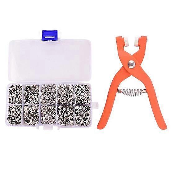 Metal Snaps Buttons with Fastener Pliers Press Tool Kit Ergonomic Design Easy to