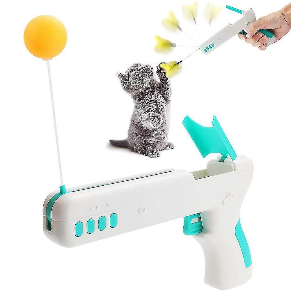 Puzzle InteractiveToy For Indoor, Rebound InteractiveTeaser Gun, Plush InteractiveStuff, The Pet Toy, A New Way To Exercise For Cats.