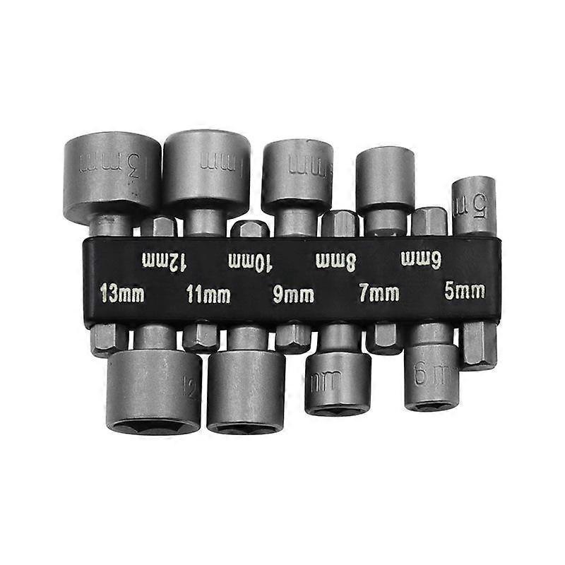 9Pcs/set 5mm-13mm Hex Sockets Sleeve Nozzles Nut Driver Set Screwdriver Set Bits Sets Tools Socket Wrenches