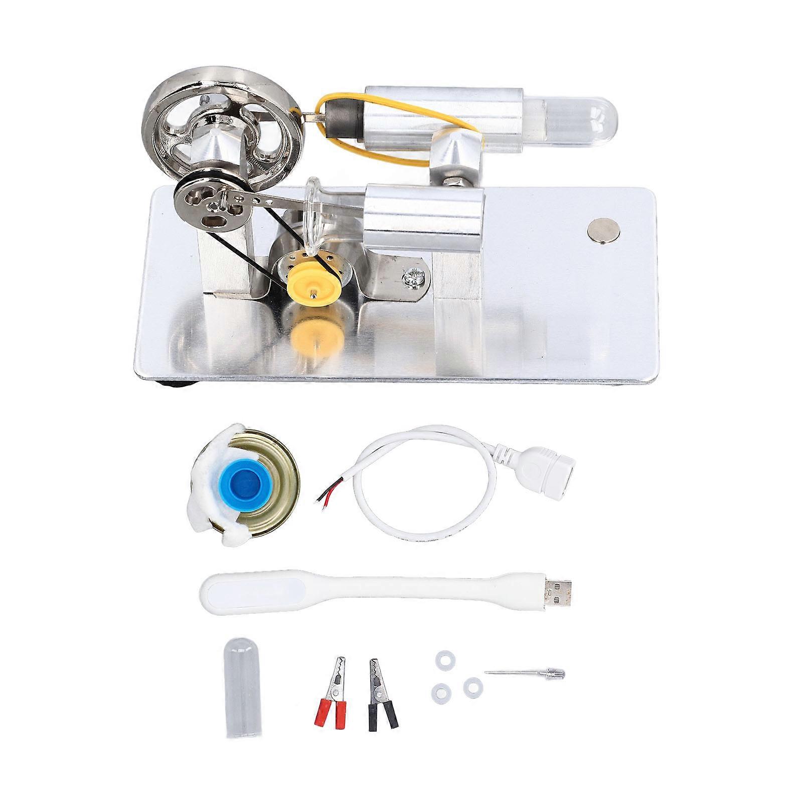 Stirling Engine Model Kits Physical Science Educational LED Electricity Generator Stirling Engine Model